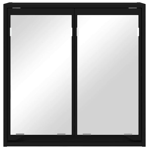 Schwarzer Badezimmerspiegelschrank 60 cm