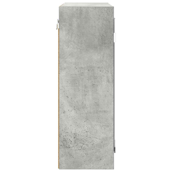 Badezimmerspiegelschrank Grau mit Regal 60 cm