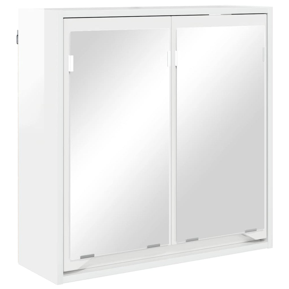 Badezimmerspiegelschrank Weiß Hochglanz 60x60 cm