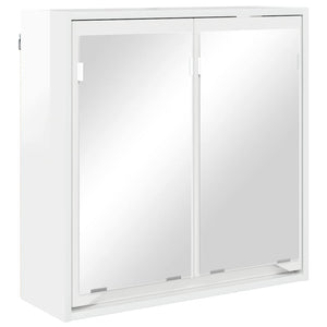 Badezimmerspiegelschrank Weiß Hochglanz 60x60 cm