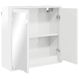 Badezimmerspiegelschrank Weiß Hochglanz 60x60 cm