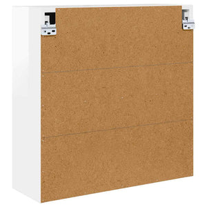 Badezimmerspiegelschrank Weiß Hochglanz 60x60 cm