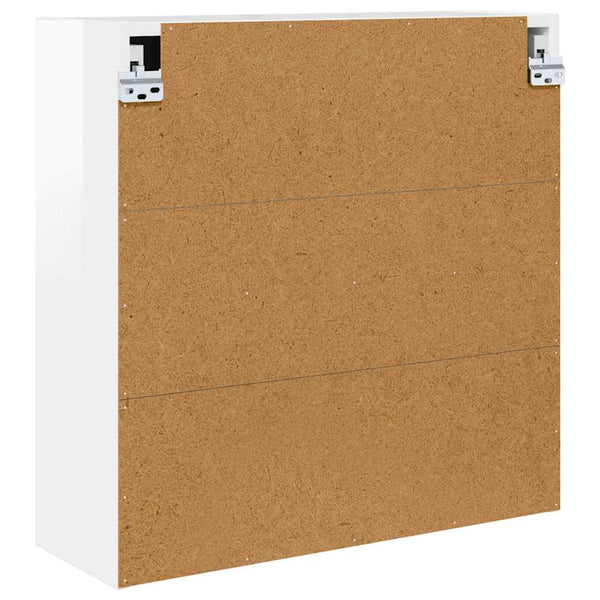 Badezimmerspiegelschrank Weiß Hochglanz 60x60 cm