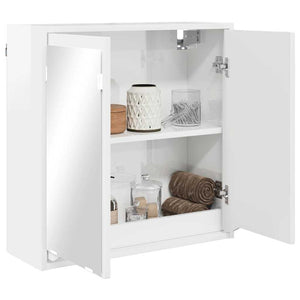 Badezimmerspiegelschrank Weiß Hochglanz 60x60 cm
