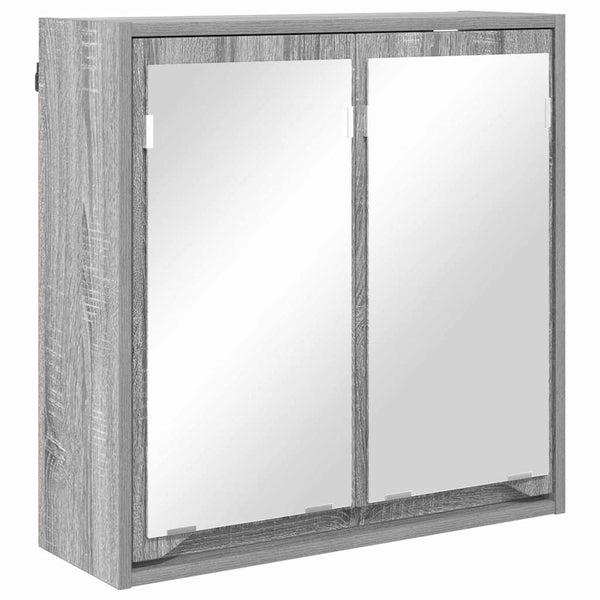 Badezimmerspiegelschrank Grau 60x60 cm
