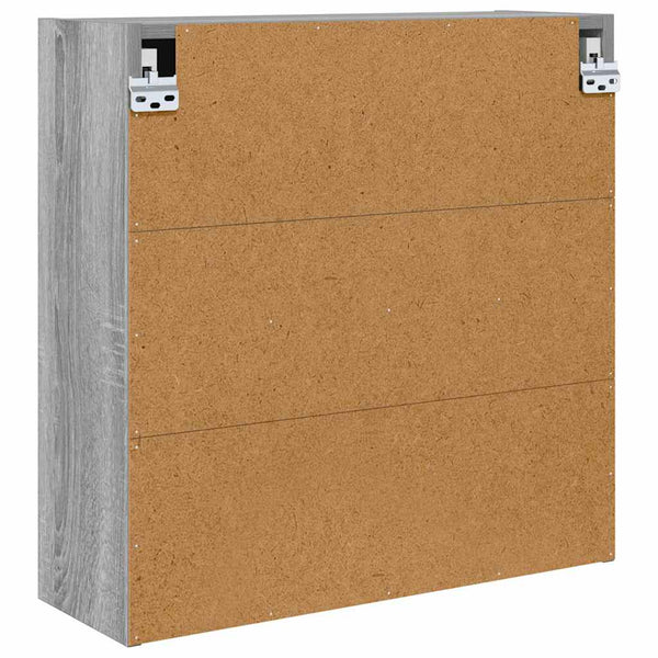 Badezimmerspiegelschrank Grau 60x60 cm