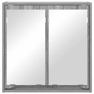 Badezimmerspiegelschrank Grau 60x60 cm