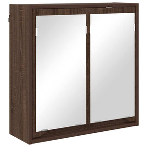 Badezimmerspiegelschrank Braun Eichenoptik 60cm