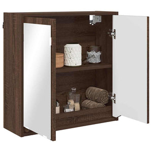 Badezimmerspiegelschrank Braun Eichenoptik 60cm