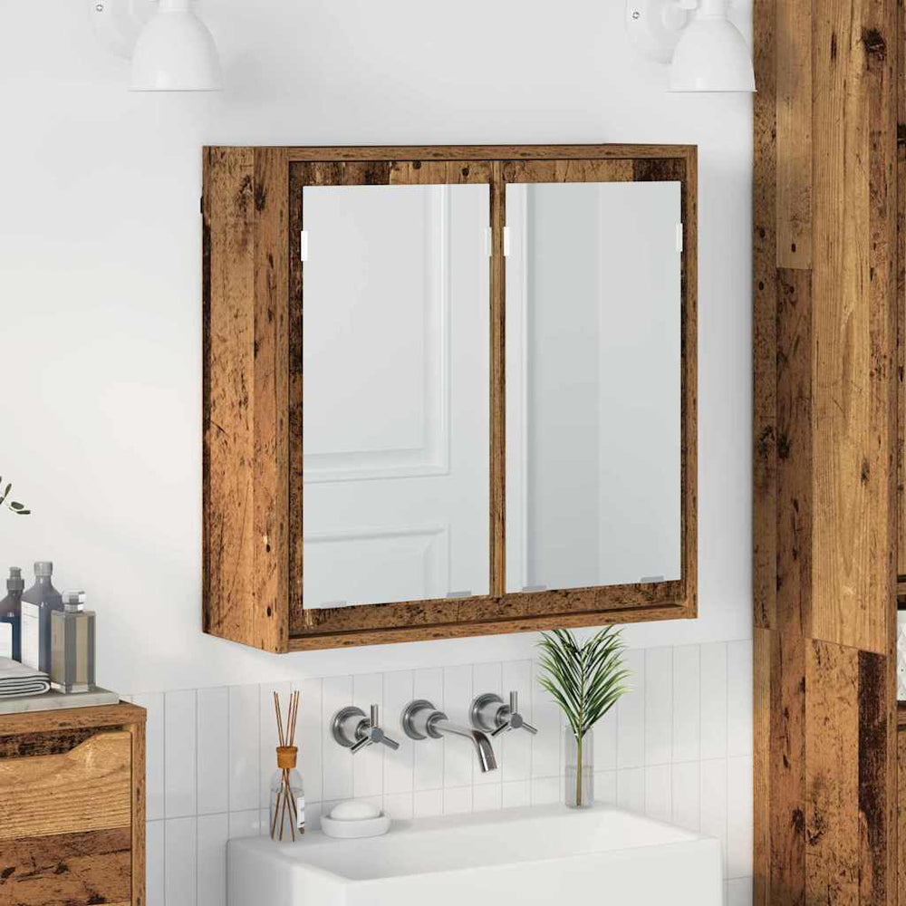 Badezimmerspiegelschrank Altholz 60 cm