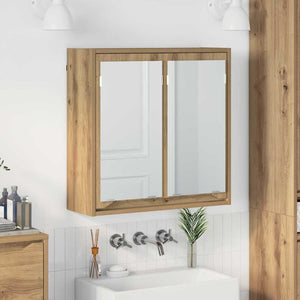 vidaXL Armoire de toilette avec porte chêne artisan 60 x 20 x 60 cm