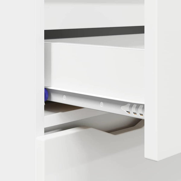 Weißes Sideboard mit Schubladen 100 cm