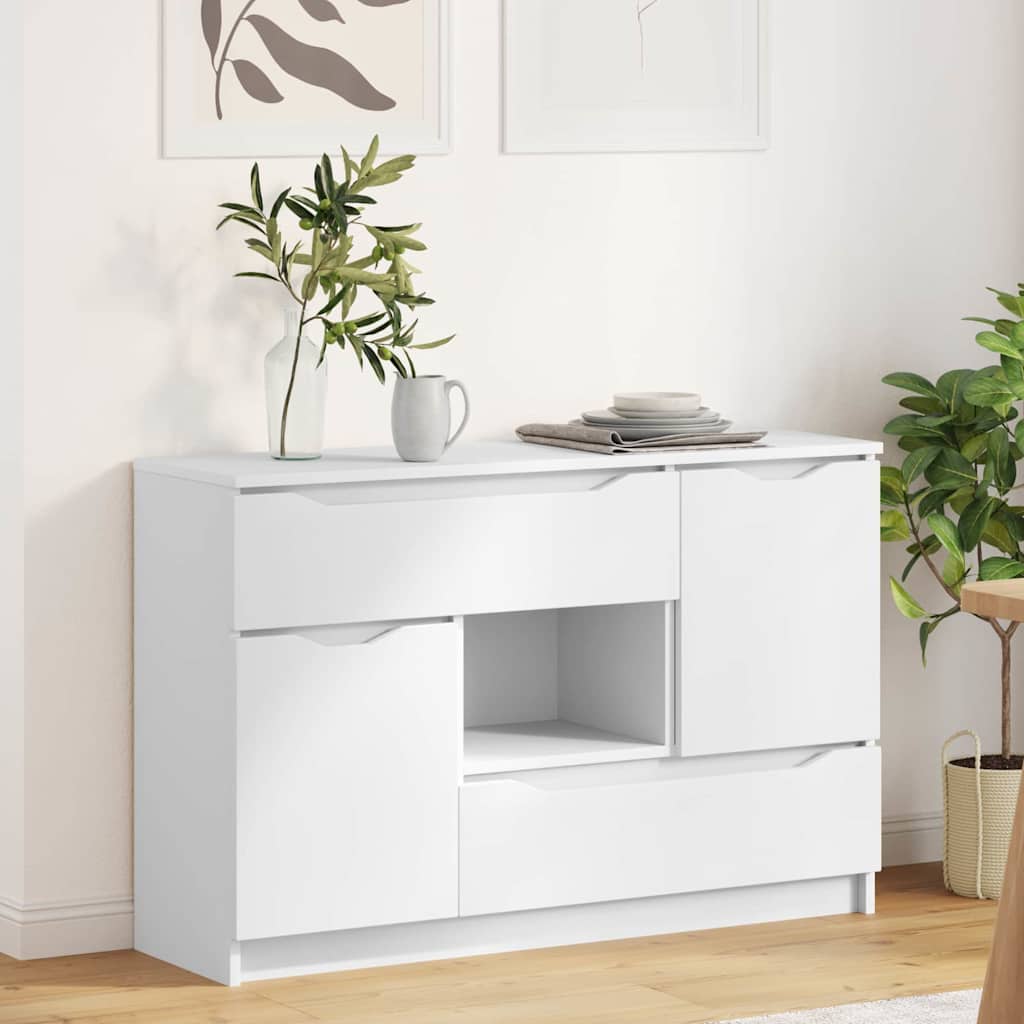 Weißes Sideboard mit Schubladen 100 cm
