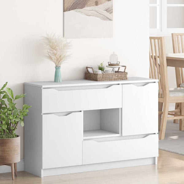 Weißes Sideboard mit Schubladen 100 cm