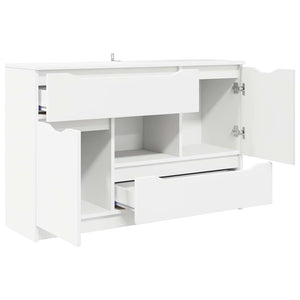 Weißes Sideboard mit Schubladen 100 cm