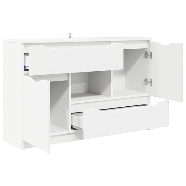 Weißes Sideboard mit Schubladen 100 cm