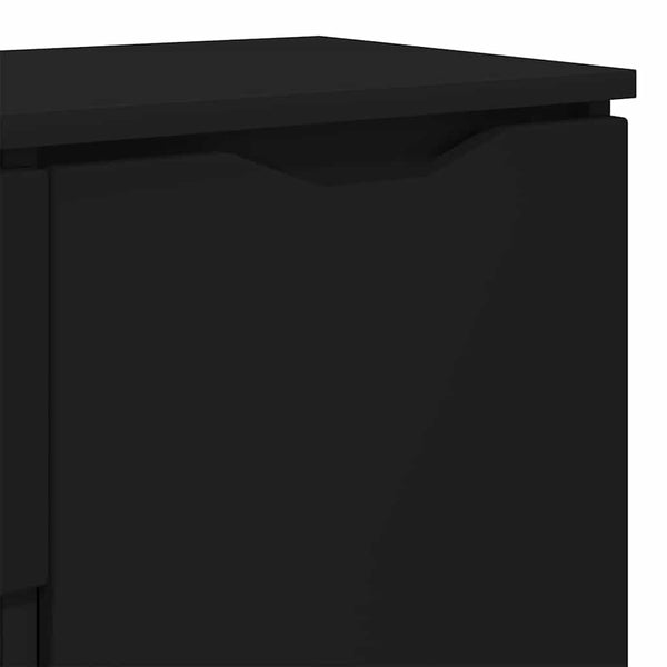 vidaXL Buffet avec tiroirs Noir 100 x 30 x 65,6 cm Bois d'ingénierie