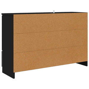 vidaXL Buffet avec tiroirs Noir 100 x 30 x 65,6 cm Bois d'ingénierie