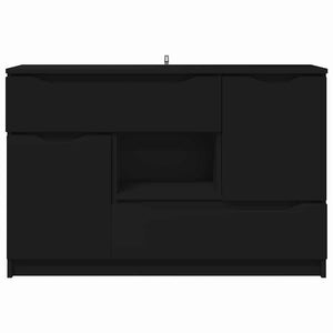 vidaXL Buffet avec tiroirs Noir 100 x 30 x 65,6 cm Bois d'ingénierie