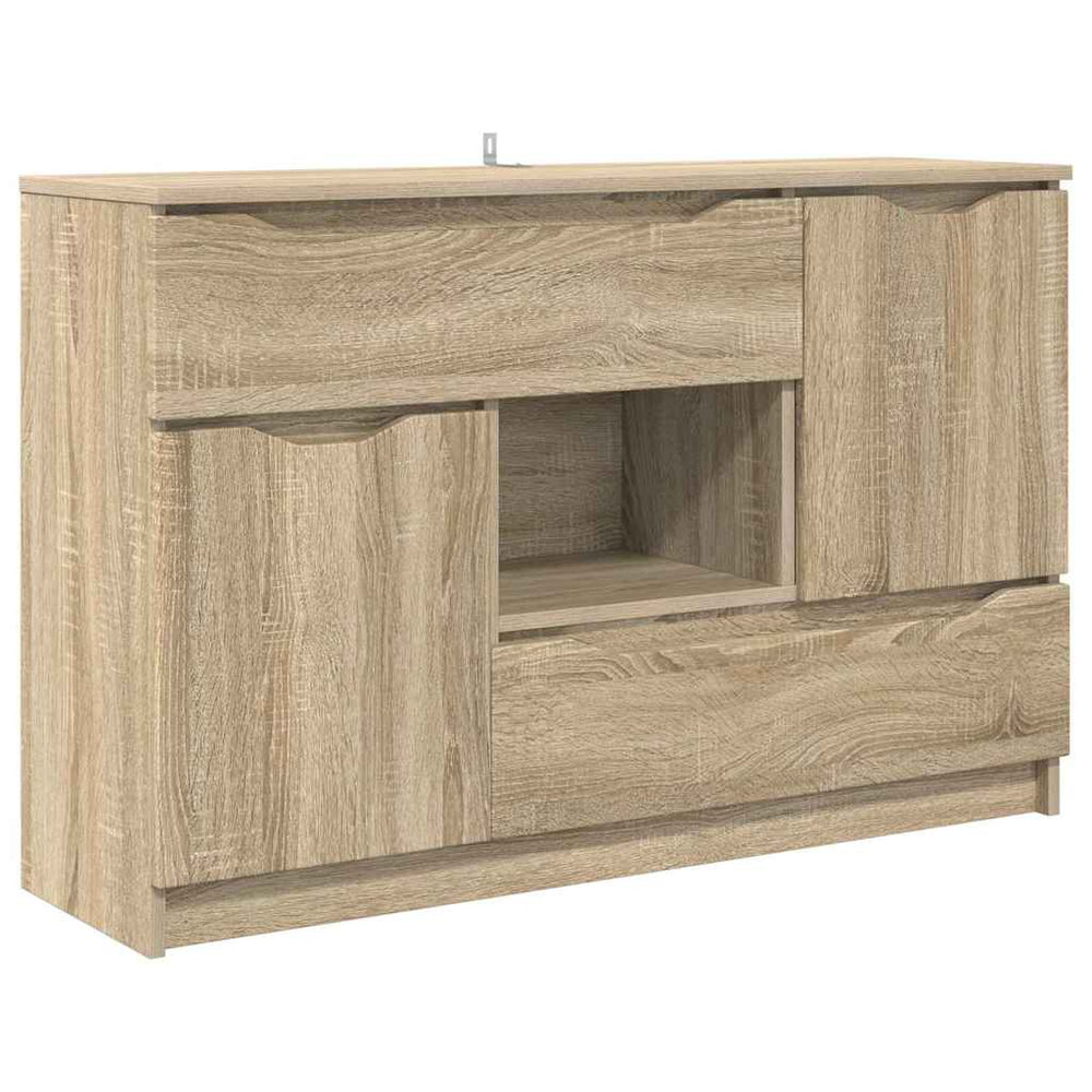 vidaXL Sideboard Sonoma Oak 100 x 30 x 65.6 cm Engineered Wood