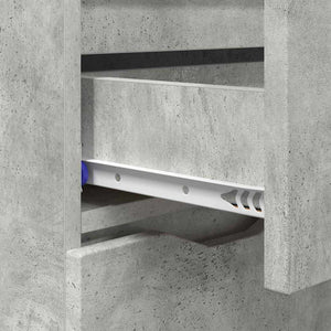 vidaXL Bahut gris béton 100 x 30 x 65,6 cm Bois d'ingénierie
