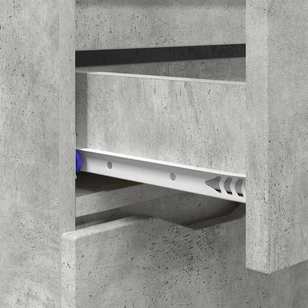 vidaXL Bahut gris béton 100 x 30 x 65,6 cm Bois d'ingénierie
