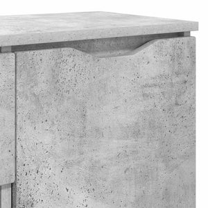 vidaXL Bahut gris béton 100 x 30 x 65,6 cm Bois d'ingénierie