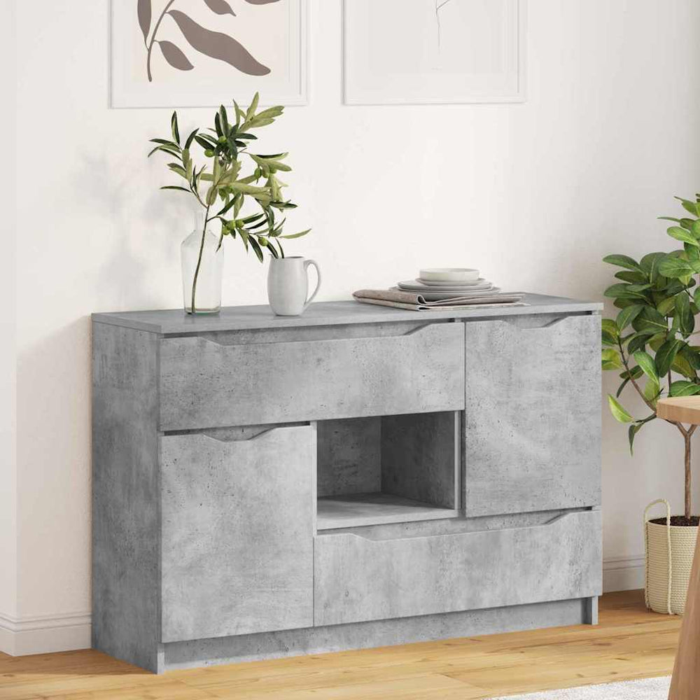 vidaXL Sideboard Concrete Gray 100 x 30 x 65.6 Engineered Wood