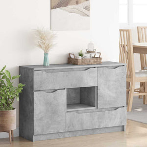 vidaXL Bahut gris béton 100 x 30 x 65,6 cm Bois d'ingénierie