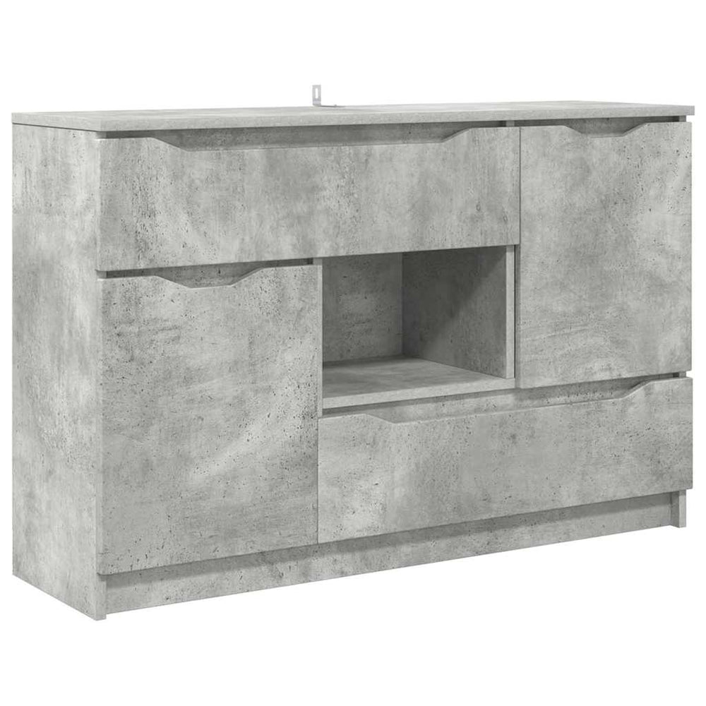 vidaXL Sideboard Concrete Gray 100 x 30 x 65.6 Engineered Wood