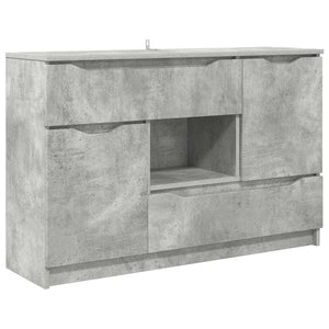 vidaXL Bahut gris béton 100 x 30 x 65,6 cm Bois d'ingénierie