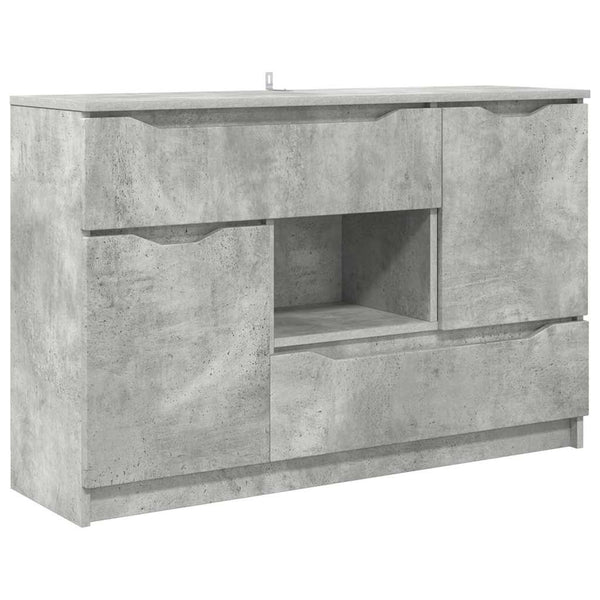 vidaXL Bahut gris béton 100 x 30 x 65,6 cm Bois d'ingénierie