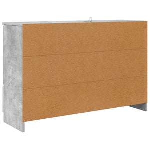 vidaXL Bahut gris béton 100 x 30 x 65,6 cm Bois d'ingénierie