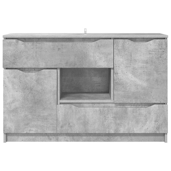 vidaXL Bahut gris béton 100 x 30 x 65,6 cm Bois d'ingénierie