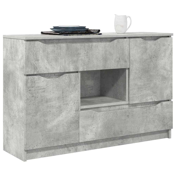vidaXL Bahut gris béton 100 x 30 x 65,6 cm Bois d'ingénierie