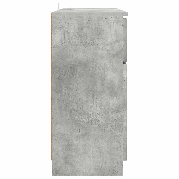 vidaXL Bahut gris béton 100 x 30 x 65,6 cm Bois d'ingénierie