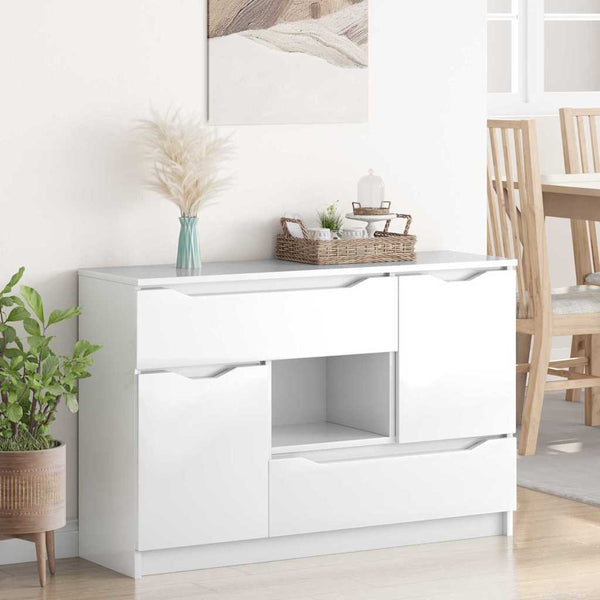 Sideboard Hochglanz Weiß 100 cm