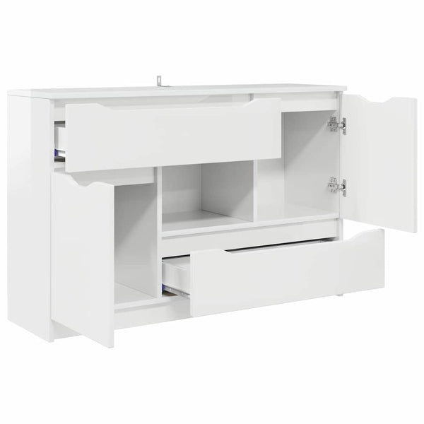 Sideboard Hochglanz Weiß 100 cm