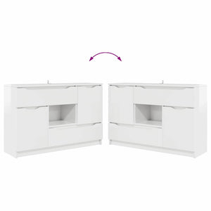 Sideboard Hochglanz Weiß 100 cm