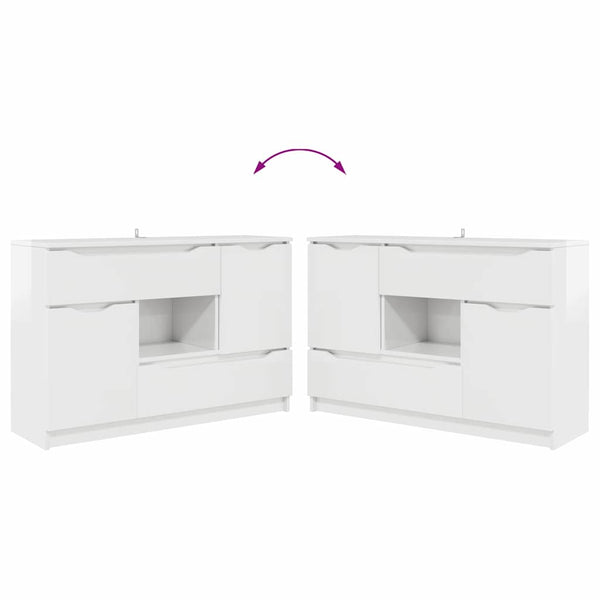 Sideboard Hochglanz Weiß 100 cm