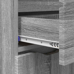 vidaXL Buffet gris chêne sonoma 100 x 30 x 65,6 cm Bois d'ingénierie