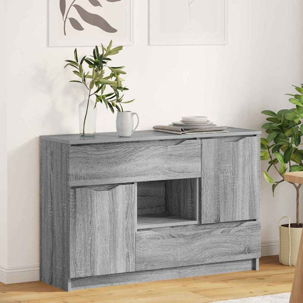 vidaXL Buffet gris chêne sonoma 100 x 30 x 65,6 cm Bois d'ingénierie