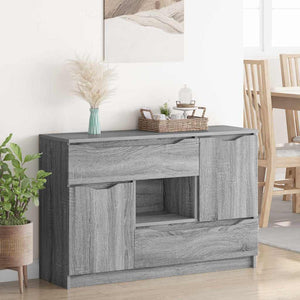 vidaXL Buffet gris chêne sonoma 100 x 30 x 65,6 cm Bois d'ingénierie