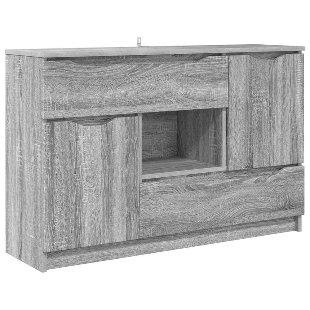 vidaXL Sideboard Sonoma Gray 100 x 30 x 65.6 cm Engineered Wood
