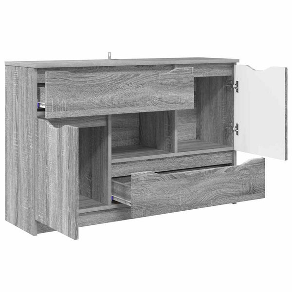 vidaXL Buffet gris chêne sonoma 100 x 30 x 65,6 cm Bois d'ingénierie