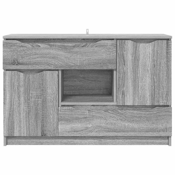 vidaXL Buffet gris chêne sonoma 100 x 30 x 65,6 cm Bois d'ingénierie