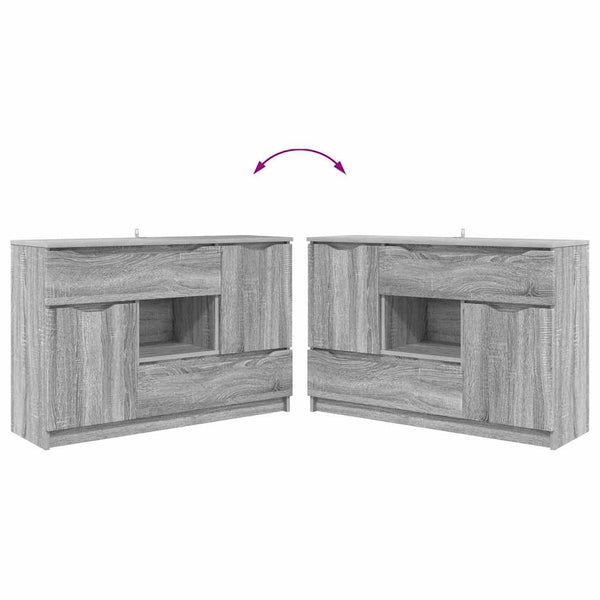 vidaXL Buffet gris chêne sonoma 100 x 30 x 65,6 cm Bois d'ingénierie