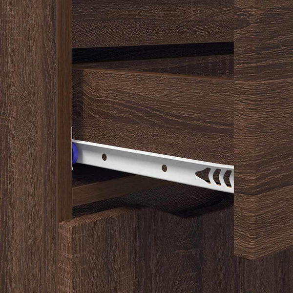 vidaXL Buffet imitation chêne marron 100 x 30 x 65,6 cm, bois d'ingénierie