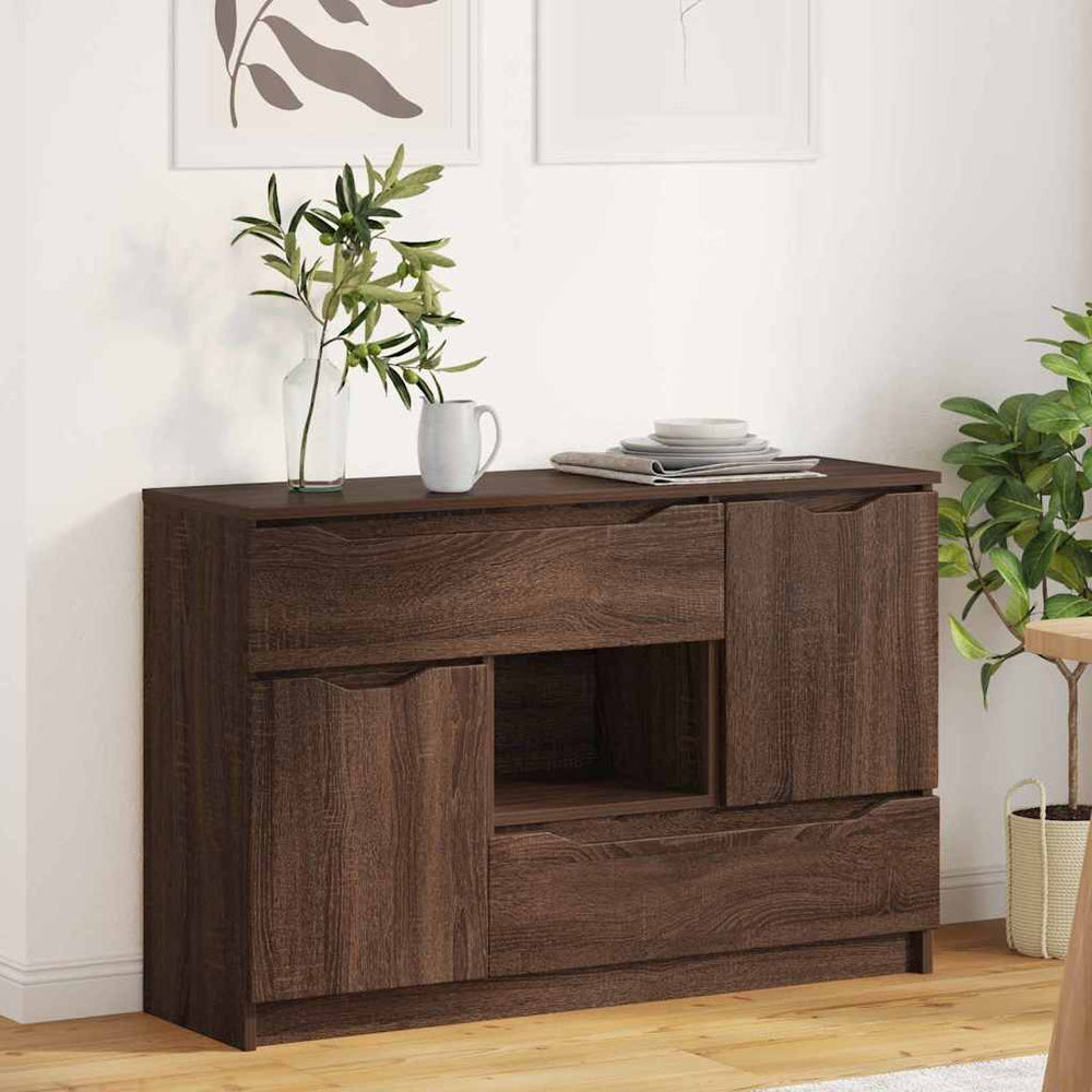 vidaXL Sideboard Brown Oak Look 100 x 30 x 65.6 cm Engineered Wood