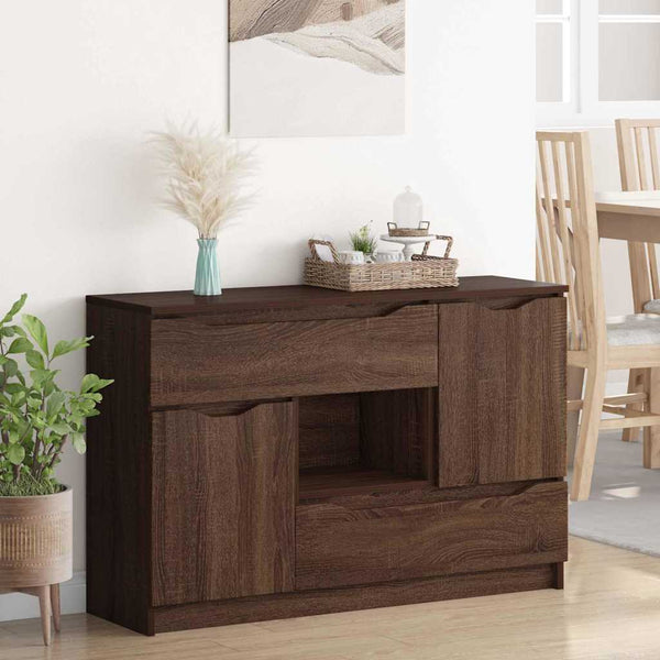 vidaXL Buffet imitation chêne marron 100 x 30 x 65,6 cm, bois d'ingénierie